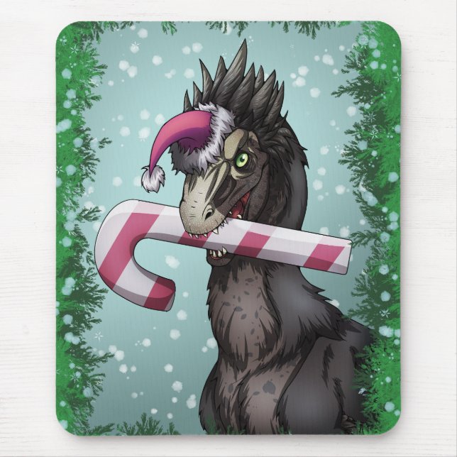 Merry Christmas Dinosaur  Mouse Pad (Front)