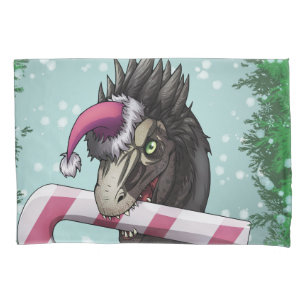 Merry Christmas Dinosaur Pillowcase