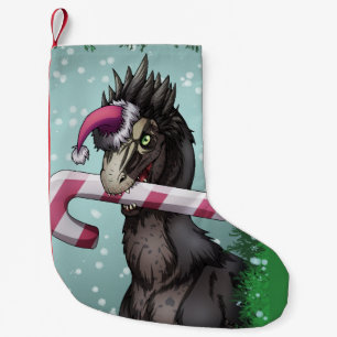 Merry Christmas Dinosaur  Small Christmas Stocking