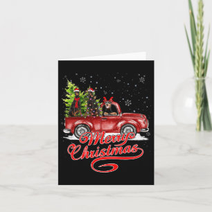 Merry Christmas Doberman Dogs Lover Santa Reindeer Card