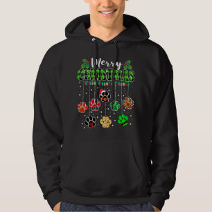 Merry Christmas Dog Buffalo Plaid Green Ugly Xmas Hoodie