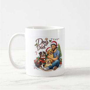 Merry Christmas Dog Dad Mug – Funny Holiday Gift f