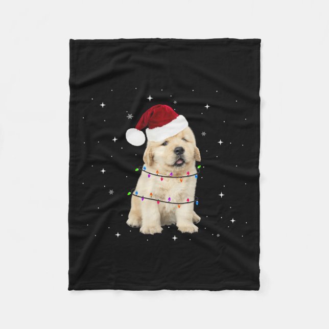 Merry Christmas Dog Xmas Tree Ugly  Fleece Blanket (Front)