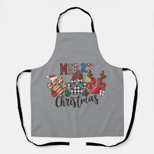 Merry Christmas Dogs Dog Mom Paws Apron