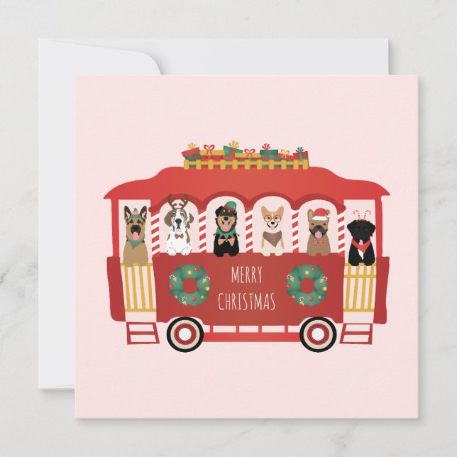 Merry Christmas Dogs Holiday Trolly (Front)