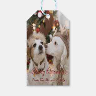Merry Christmas, Dogs In Love Gift Tags