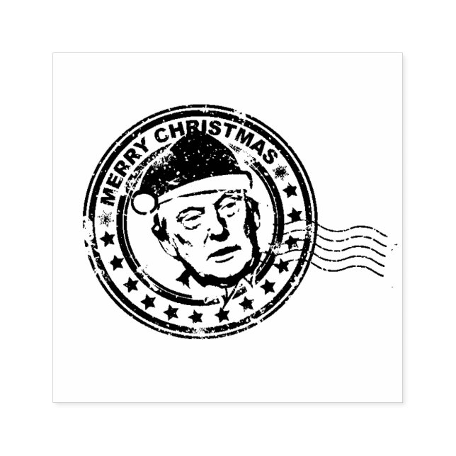 MERRY CHRISTMAS DONALD TRUMP PRESIDENT 2020 RUBBER STAMP (Imprint)