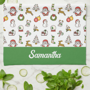 Merry Christmas Doodles Kitchen Towel