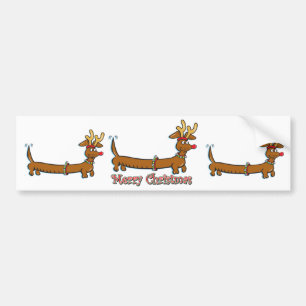 Merry Christmas Doxie Bumper Sticker