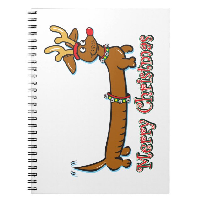 Merry Christmas Doxie Notebook (Front)
