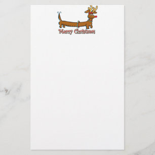 Merry Christmas Doxie Stationery