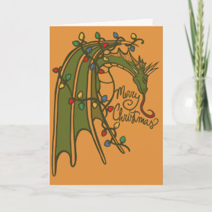 Merry Christmas Dragon Geek Holidays Card