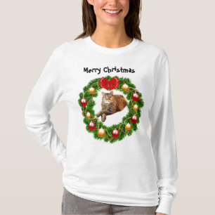 MERRY CHRISTMAS DU T-shirt CAT