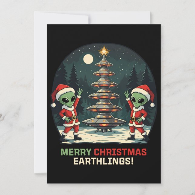 Merry Christmas, Earthlings! Holiday Card (Front)
