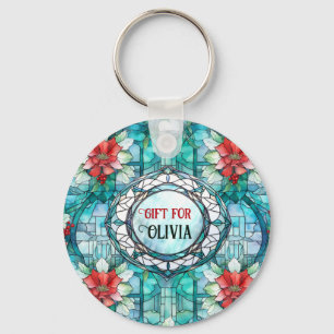 "Merry Christmas!" Editable Slogan Keychain