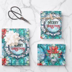 "Merry Christmas!" Editable Slogan Wrapping Paper Sheet