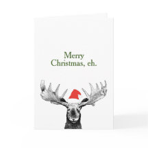 Merry Christmas Eh Canadian Moose Stocking Cap