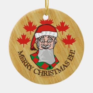 Merry Christmas Eh! Ceramic Ornament