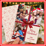 Merry Christmas Elegant Bow Present Photo Collage  Holiday Card<br><div class="desc">Merry Christmas Elegant Bow Present Photo Collage Holiday Card | Gold Luxe Personalized Picture Greeting Share your festive joy with our stunning Merry Christmas Elegant Bow Present Photo Collage Holiday Card! This beautiful card features a sophisticated design resembling a wrapped present with a chic gold bow, showcasing a delightful photo...</div>