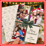 Merry Christmas Elegant Bow Present Photo Collage  Holiday Card<br><div class="desc">Merry Christmas Elegant Bow Present Photo Collage Holiday Card | Gold Luxe Personalized Picture Greeting Share your festive joy with our stunning Merry Christmas Elegant Bow Present Photo Collage Holiday Card! This beautiful card features a sophisticated design resembling a wrapped present with a chic gold bow, showcasing a delightful photo...</div>