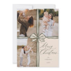 Merry Christmas Elegant Bow Present Photo Collage