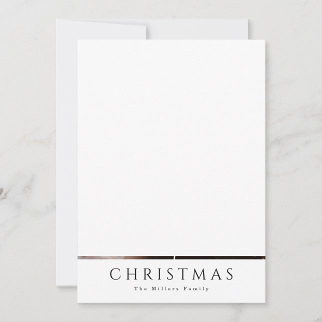 Merry Christmas Elegant collage 4 Photo Holiday Ca (Front)