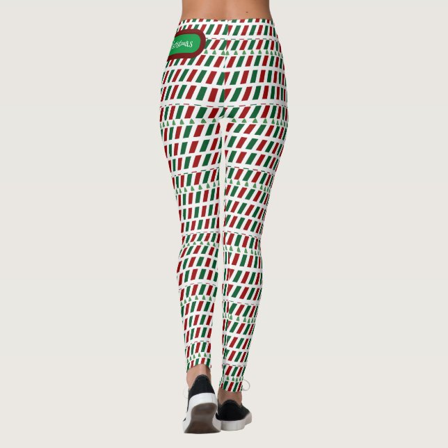 Merry Christmas Elegant & Modern Customize  Leggings (Back)