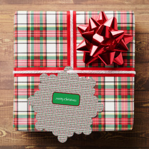 Merry Christmas Elegant & Modern Customize Ornament Card