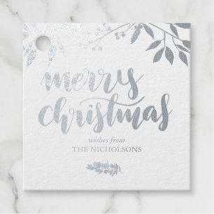Merry Christmas Elegant Modern Script   Berry Favour Tags