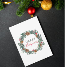 Merry Christmas Elegant Non-Photo Wreath
