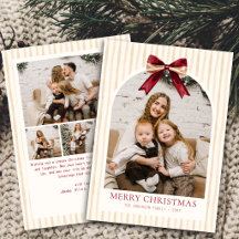 Merry Christmas Elegant Striped 5 Photo 