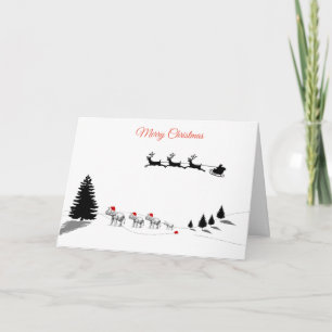 Merry Christmas elephant family card