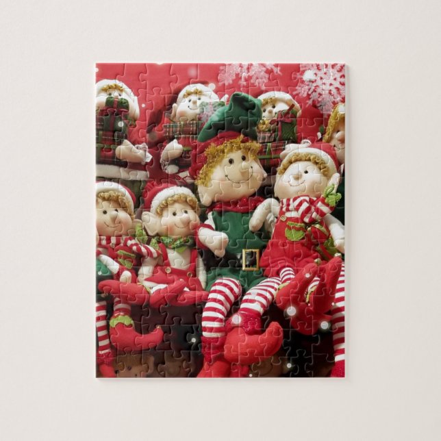 Merry Christmas Elves Jigsaw Puzzle (Vertical)