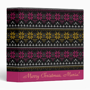 Merry Christmas embroidery cross stitch ugly sweat Binder