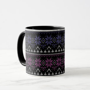 Merry Christmas embroidery cross stitch ugly sweat Mug