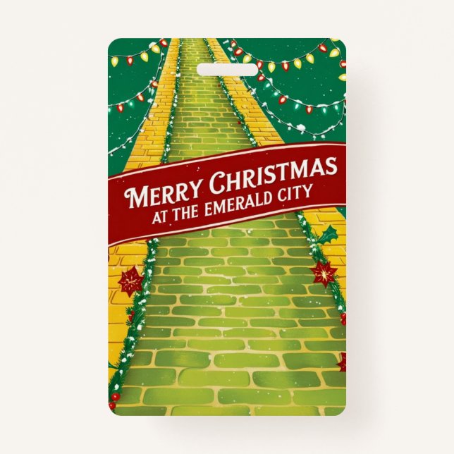 Merry Christmas Emerald City  Badge (Front)