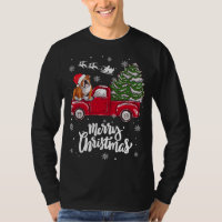 Merry Christmas English Bulldog Santa Red Truck Xm