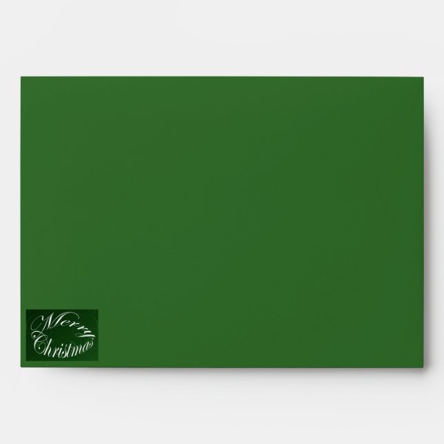 Merry Christmas Envelope - Green (Front)