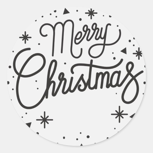 Merry Christmas Envelope Seal / Sticker (Front)