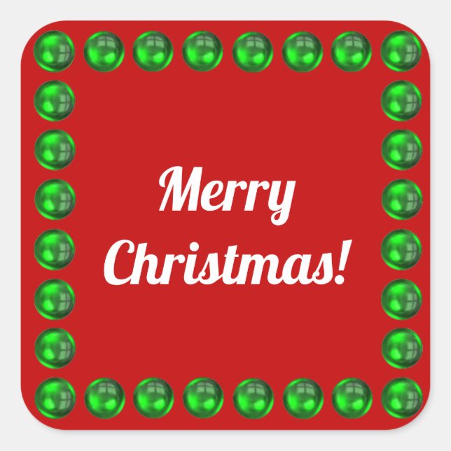 Merry Christmas Envelope Seal Stickers (Front)