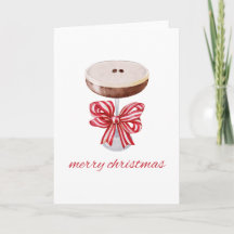 Merry Christmas Espresso Martini Holiday Card 