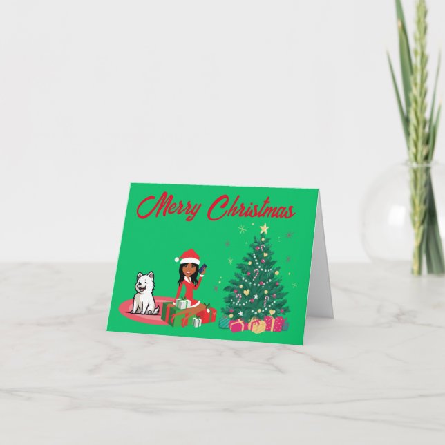 MERRY CHRISTMAS ETHNIQUE Carte de vacances pliée (Devant)