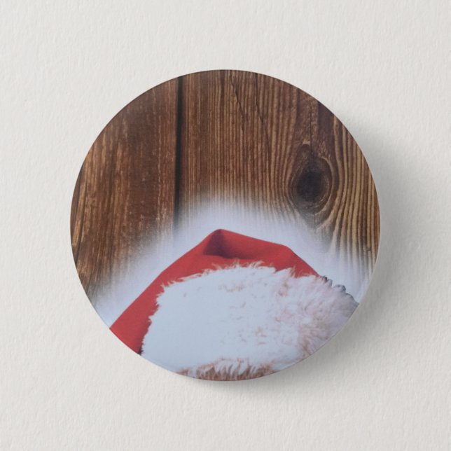 Merry Christmas Eve, Hat of Santa 2 Inch Round Button (Front)