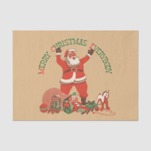 Merry Christmas Everybody! Vintage Santa Claus Tissue Paper