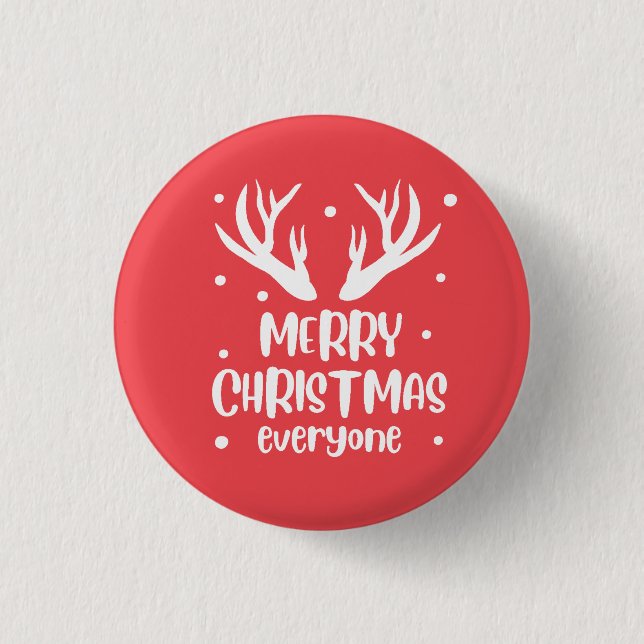 Merry Christmas Everyone 1 Inch Round Button (Front)