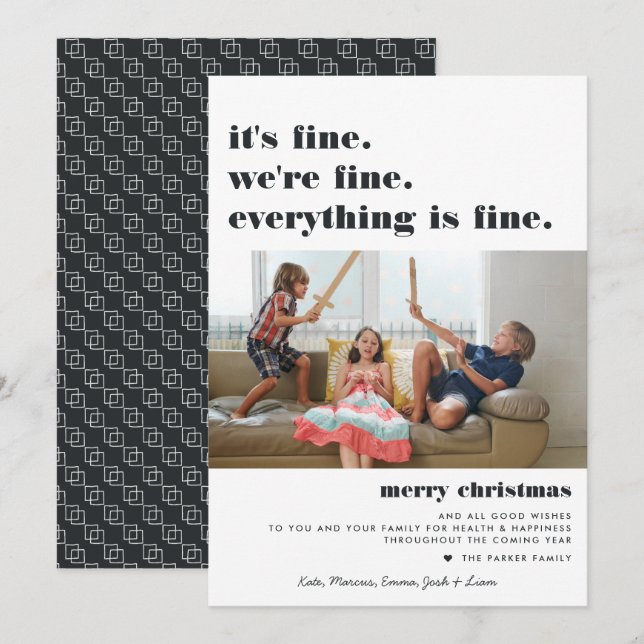 Merry Christmas | Everything is Fine Funny Holiday (Front/Back)