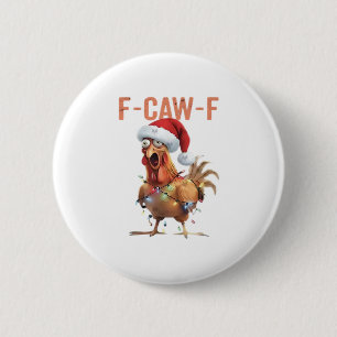 Merry Christmas F-Caw-F Classic Retro Cool 2 Inch Round Button