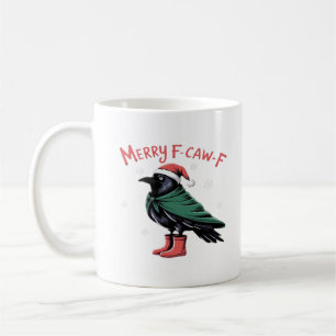 Merry Christmas F-Caw-F Classic Vintage Style Coffee Mug