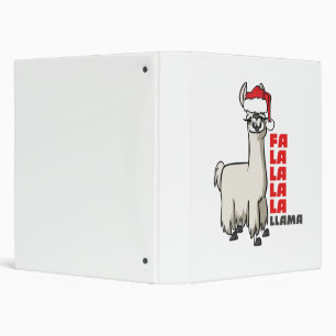 Merry Christmas Fa La La La La Llama Binder