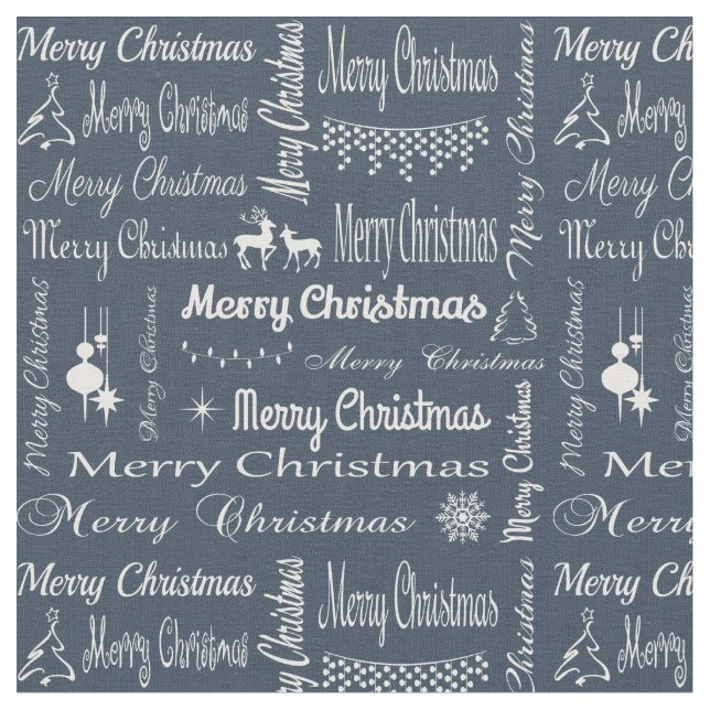 Merry Christmas Fabric (Close Up)